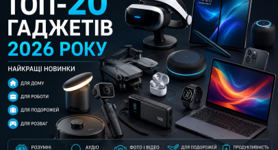 ТОП-20 гаджетів 2026 року: найкращі новинки для дому, роботи, подорожей і розваг