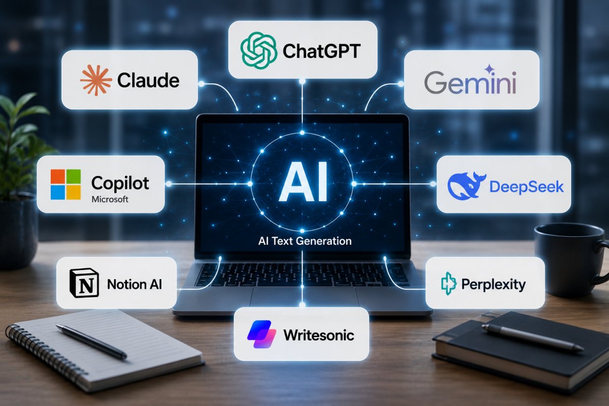 Найпопулярніші AI-сервіси для роботи з текстом у 2026 році