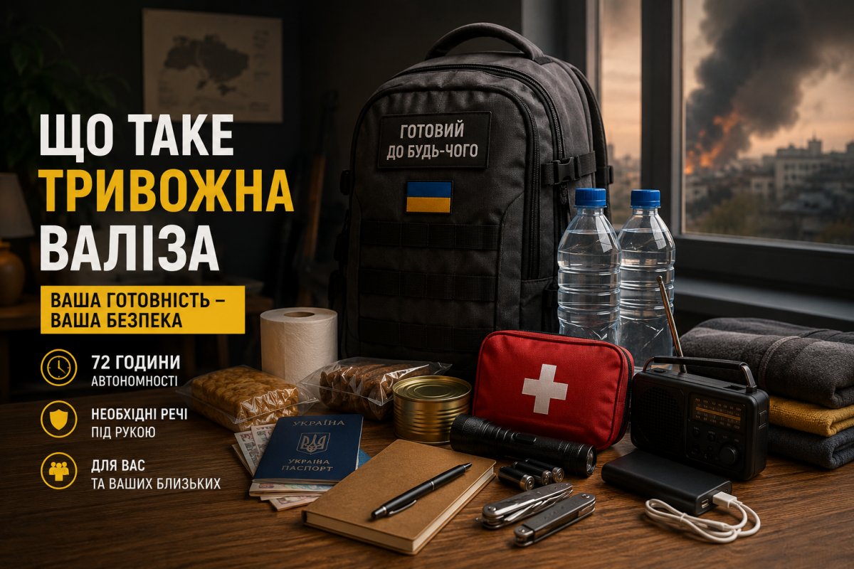 Що таке тривожна валіза та що покласти у 2026 році